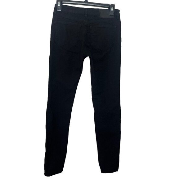 AllSaints Mast Skinny Jeans Croc Black Women’s Size 26 Low Rise Stretch Denim - Picture 5 of 13